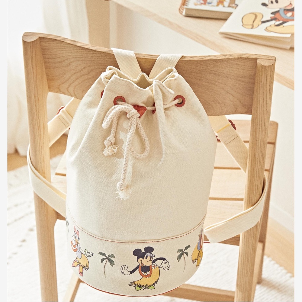 Zara Home x Disney Canvas Drawstring Bucket Bag with Disney Hula Characters - Picture 14 of 14